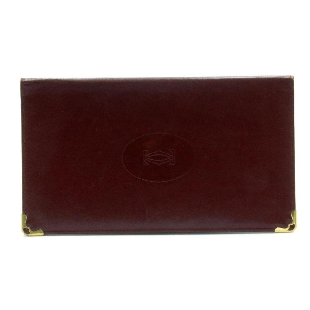 Cartier Embossed Logo Leather Bi-Fold Organizer Wallet CR-1118P-0014